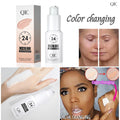 QIC 30ML Foundation Color Changing Makeup Base Nude Face Full Cover Matte Concealer Long Lasting Make Up Liquid Foundation Cream Qme Q516