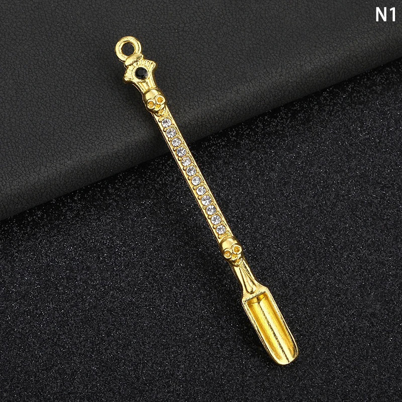 Alloy Tea Spoon Retro Auspicious Cloud Texture Kung Fu Taking Tool Qme 1