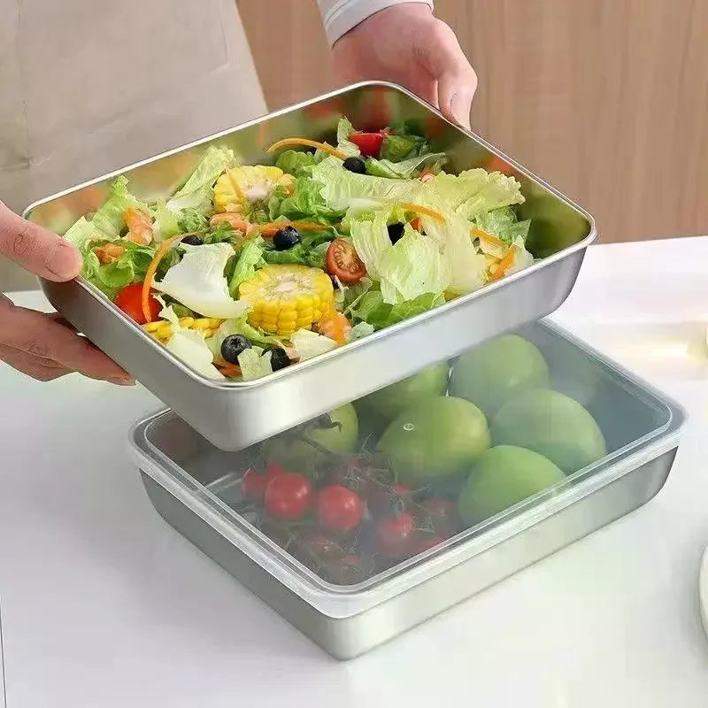 Multi-set 1 2 3 Durable 304 Stainless Steel Food Boxes Kitchen Qme