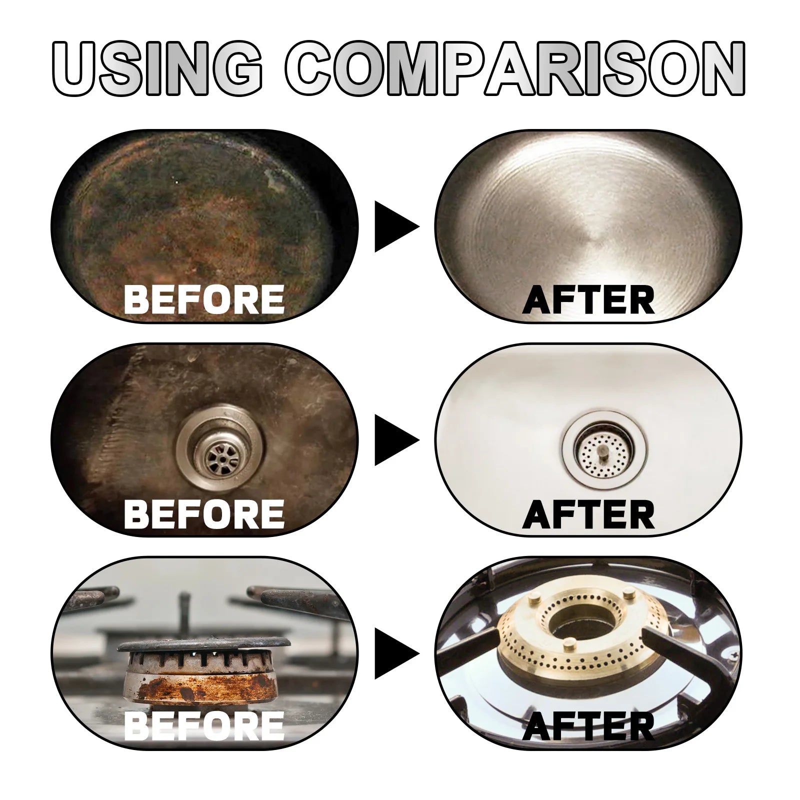 Stainless Steel Cleaning Paste Powerful Cookware Cleaner Rust Removal Washing Pot Bottom Scale Decontamination Kitchen Cleaner Qme
