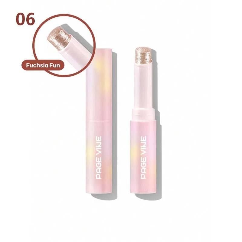 6-Color Super Flash Eyeshadow Stick Hydrating Jelly Texture Pearly Diamond Shadow Shimmer Brightening Contouring Shiny Makeup Qme 06