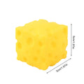 1pcs Yellow Cheese Squeeze Toy Cheese Cube Stress Relief Fidget Simulation Food Decompress Toy For Kids Adults Students Workers Qme Yellow
