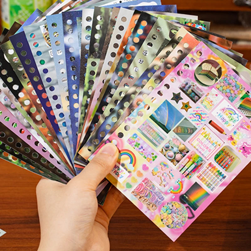 Die Cut Japanese Stationery Stickers Book Retro Cartoon Decorative Sticker Handmade Scrapbooking Journal Supplies Qme