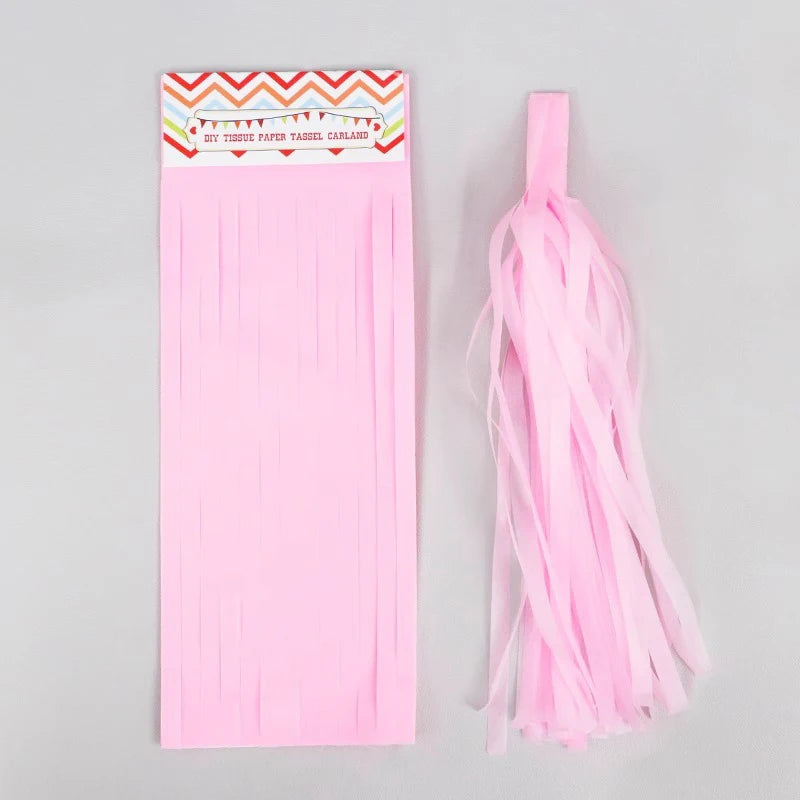 Valentine's Day Gradient 2-Meter Color Tassel Party Decoration Qme Pink
