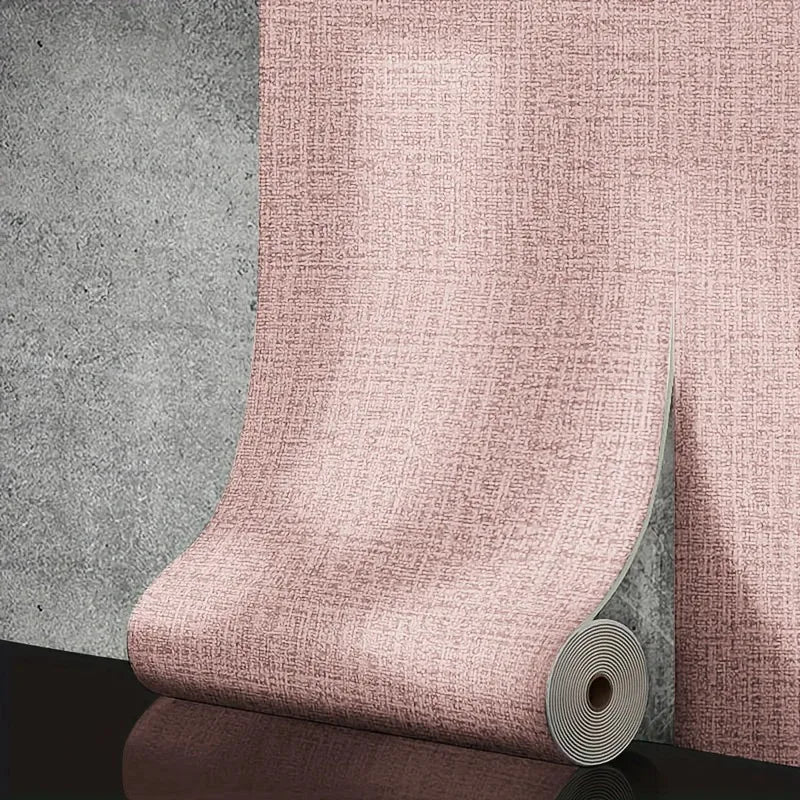 Wallpapers Linen 3D Foam Self-adhesive PVC Solid Color Thickened Waterproof Perfect for Bedroom Living Room ﻿ Wall Paper Home Qme B 1pcs 50cmX5m