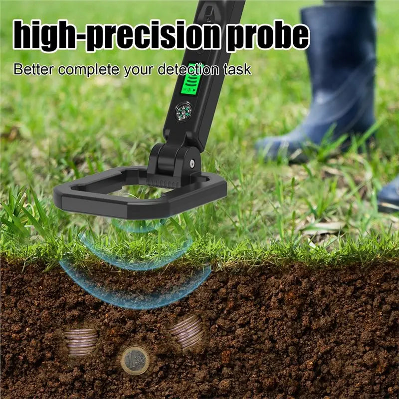 A02F-Handheld Metal Detector With LED Display High Sensitivity Metal Scanner Pinpointer Search Coil Metal Detect Tool Qme