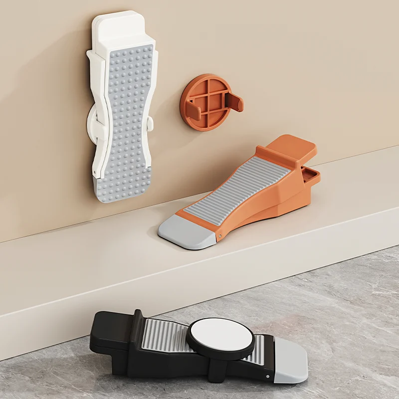 Adjustable Height Door Stopper Wedge Non-slip Rubber Home Office Qme