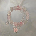 Wave Bracelet with Fairy-like Butterflies, Suitable for Women and Girls and Students Beaded Bracelet Girl Party Jewelry Gift Qme Pink Bracelet