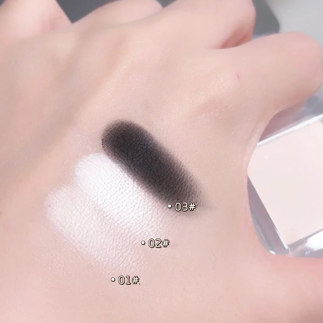 Punk Smoky Eyeshadow Palette Bright Matte White Beige Eye Shadow Base Press Pigment Long Lasting Shimmer Black Makeup Palette Qme