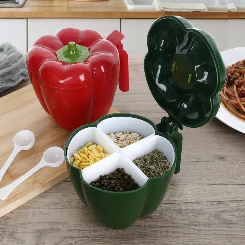 1 Plastic Creative Seasoning Jar Container Spoon Chili Shape Barbecue Qme