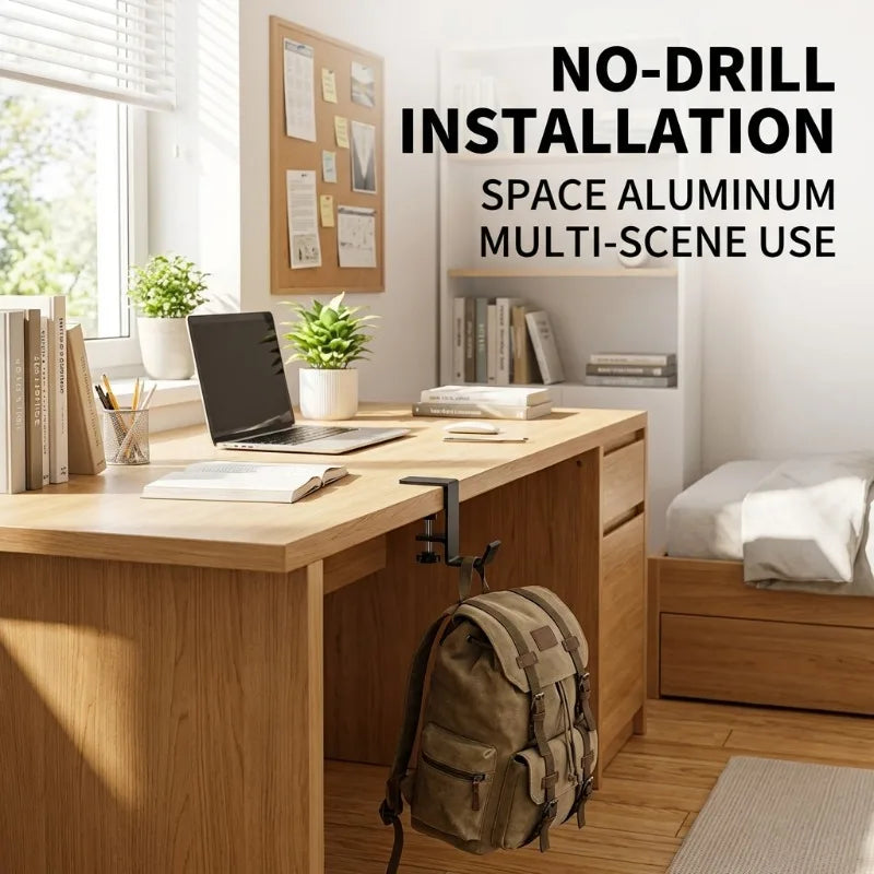 Multi-functional Table Hook Punch-free Hanging Bag Student Desk Side Qme