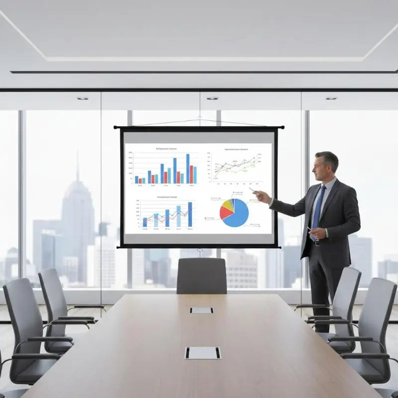Portable Anti-light Projector Screen Easy Use Multiple Sizes Qme