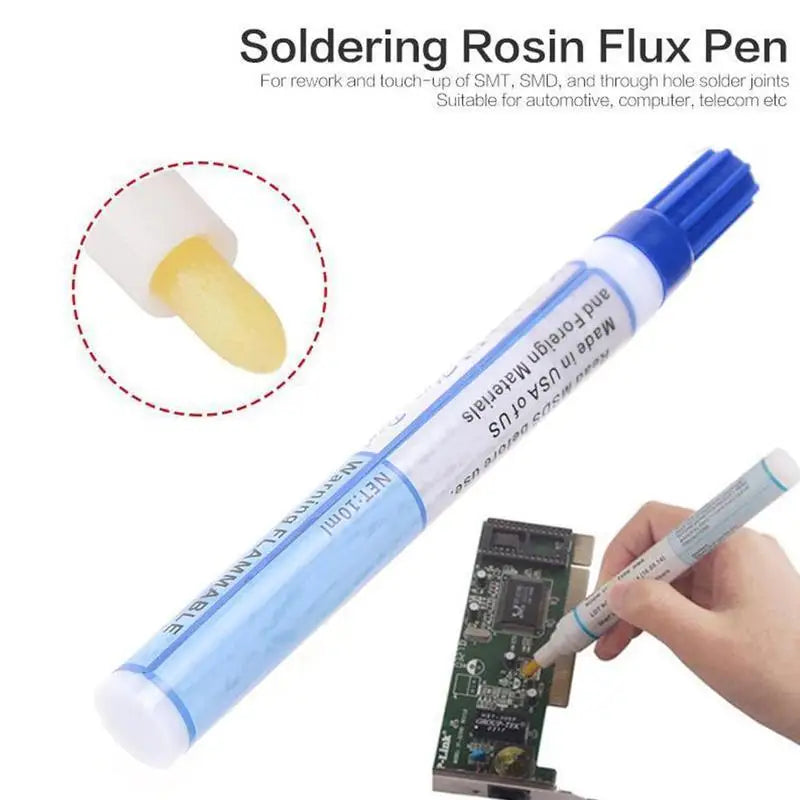 951 10ml Soldering Rosin Flux Pen 951 Low Solid Non clean DIY Kester Solder Power Cleaning free Welding Pen Qme