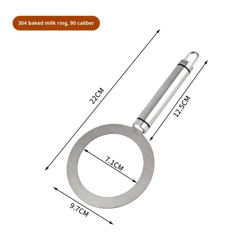 Professional Stainless Steel Brulee Rings Milk Tea Cups Baking Tools Qme A