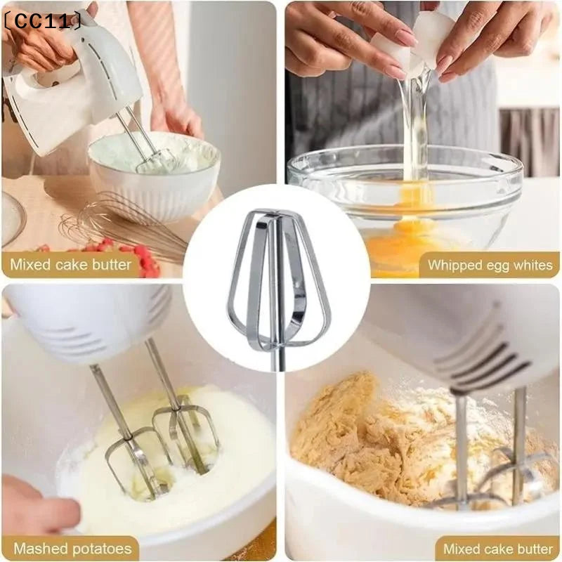 1 2 Electric Egg Beater Stirring Hook Stainless Steel Durable Qme