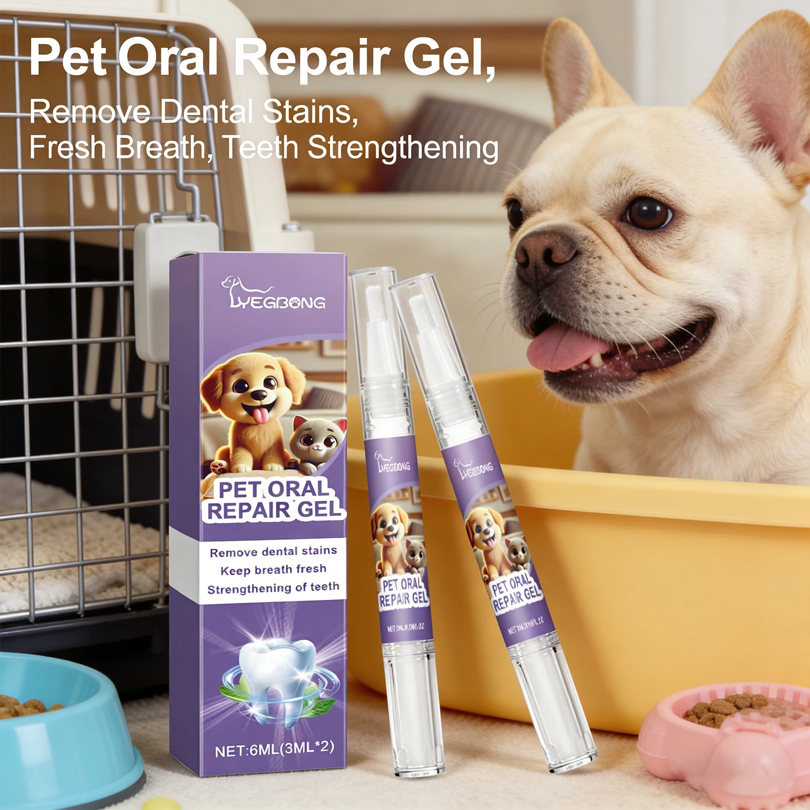 Pet Oral Repair Gel Effectively Removing Dental Plaque Eliminating Bad Breath Relieve Tooth Sensitivity Pet Oral Restoration Gel Qme Default Title