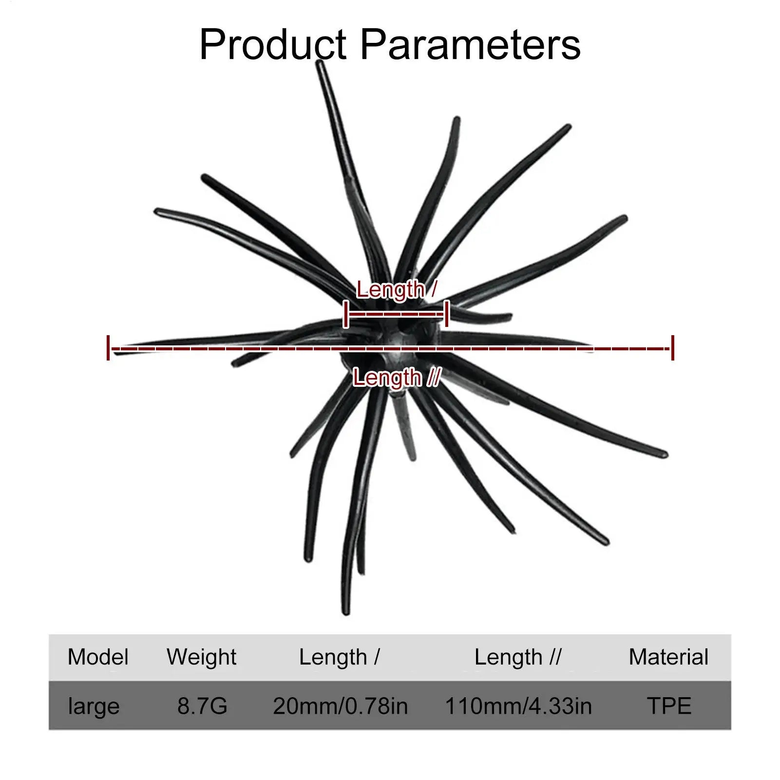 Lures for Bass Fishing Soft Sea Urchin Bait Soft Artificial Sea Urchin Lures for Shore Trout River Lake Saltwater Freshwater Qme