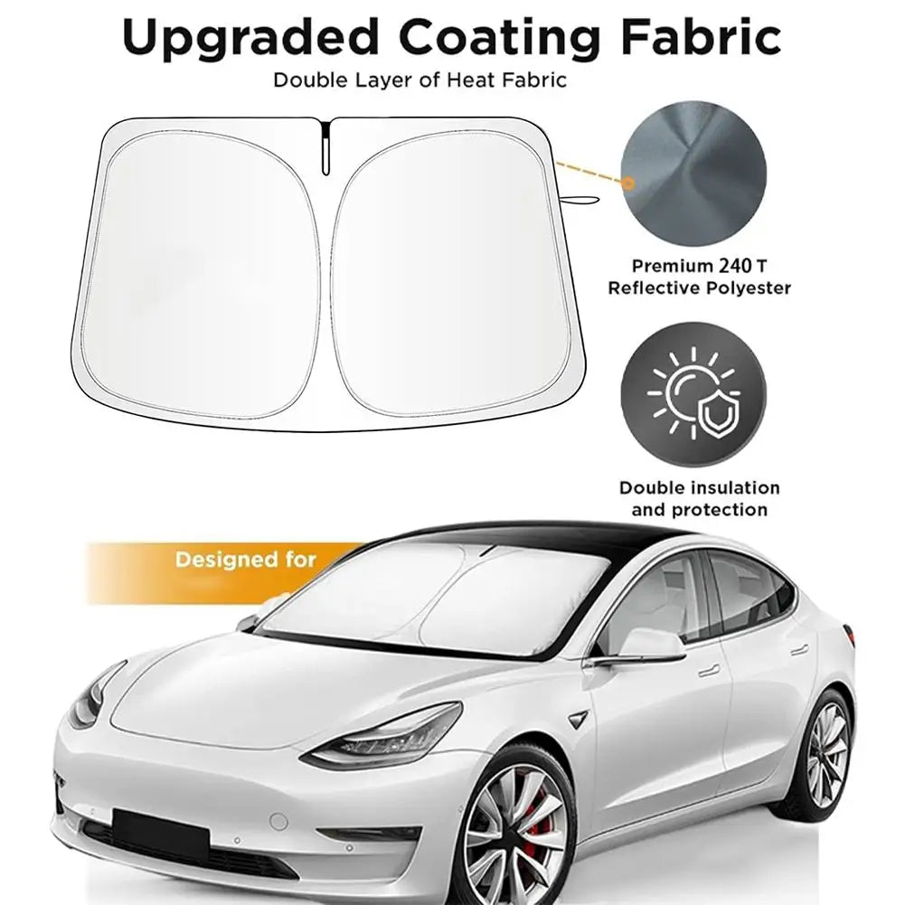 Car Windshield Sunshade Tesla Model 3Ys Sunroof Thickened Front Qme