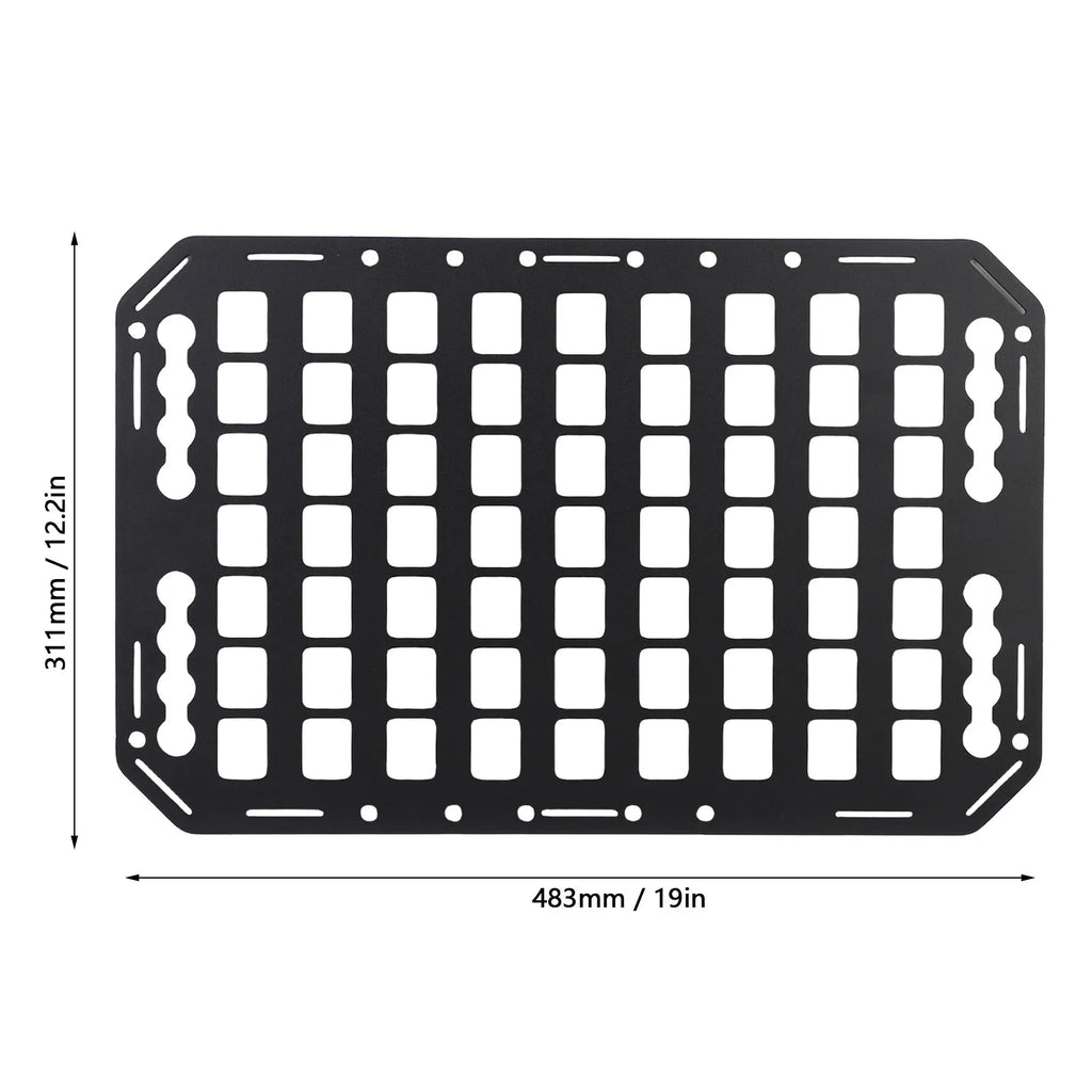 Truck Bed Molle Panel Aluminium Alloy Flexible Installation Neat Organization Truck Bed Storage Rack for Sedan for L Tracks Qme