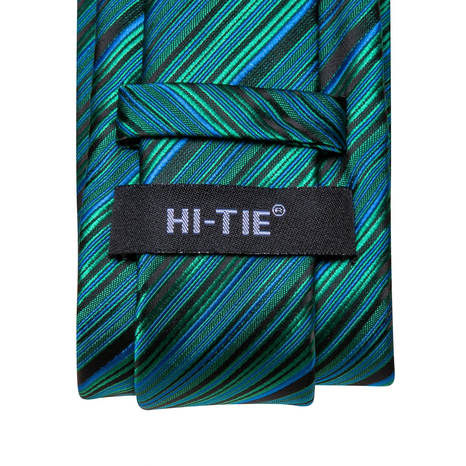 Hi-Tie Burgundy Blue Striped Men Elegant Necktie Handkerchief Cufflinks 3PCS Set Fashion Classic Silk Luxury Tie for Man Qme