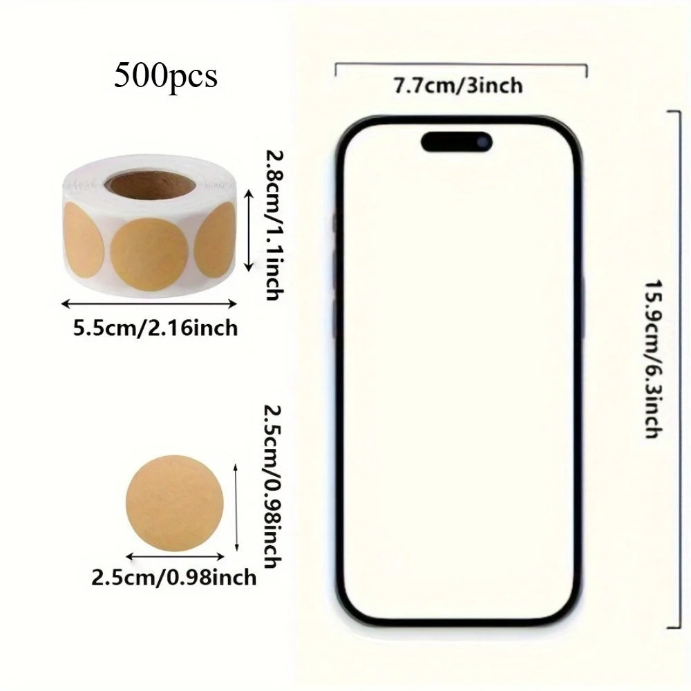 Label - 1 Round Label, used for organization, gifts and jars - Writing surface, customizable message Qme