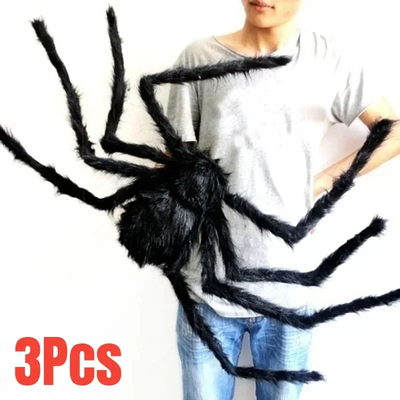 Halloween Big Plush Spider Halloween Decoration Party Props Outdoor Big Spider 30cm/75cm Chamber Trick A Prank Big Spider Qme
