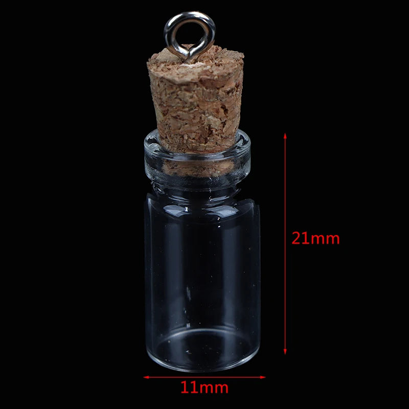 10Pcs Mini Glass Bottles Small Vials Cork Glass Jars Multi Usage Cork Wish Glass New Qme