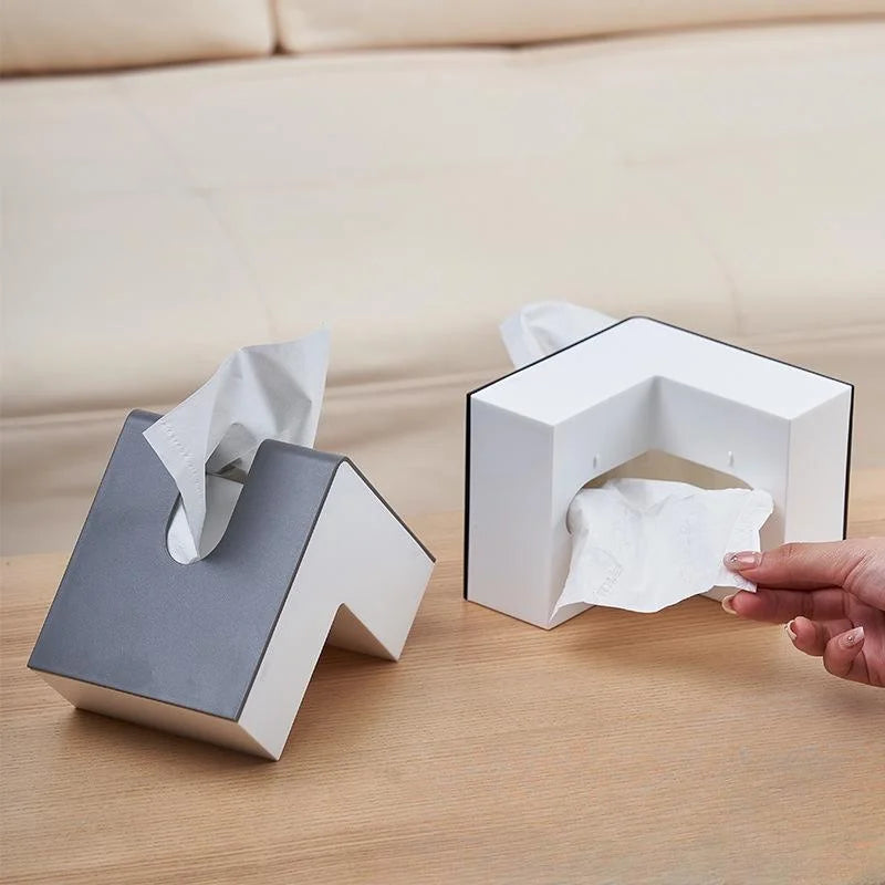 Creative L-shaped Drawn Tissue Box Living Room Simple Face Paper Qme