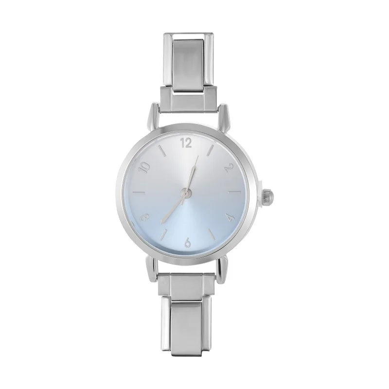 9MM DIY Charm Stainless Steel Sweet Color Watch Bracelet Bangle HighQuality Round Oval Watch Head Fashion Women Men Jewelry Gift Qme Style 27