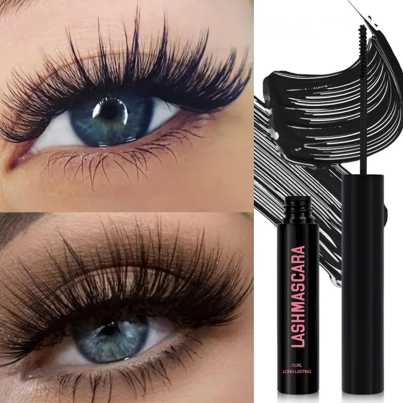 Waterproof Sweat-proof Black Tube Mascara Thick Eyelashes Natural Qme