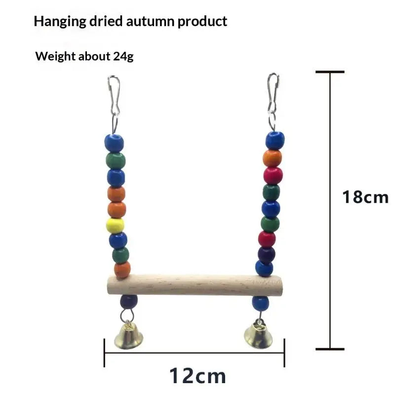 Bird Climbing Toys Cage Accessories Colorful Pet Swing Cloud Ladder Qme A5