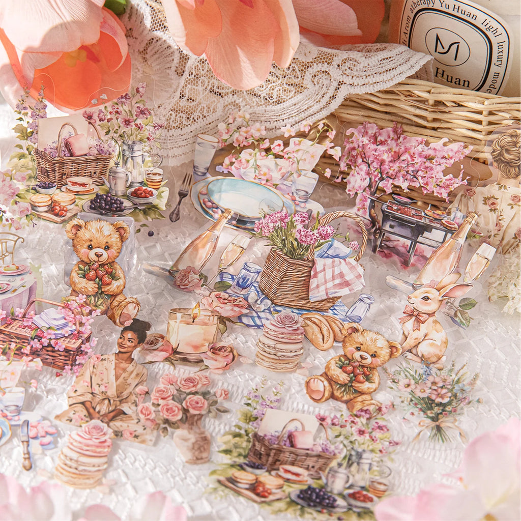 30 Sheets/Pack Cute Girls Daily Life Stickers for Journal Scrapbooking DIY Notebook Decoration Office School Stationery Craft Qme