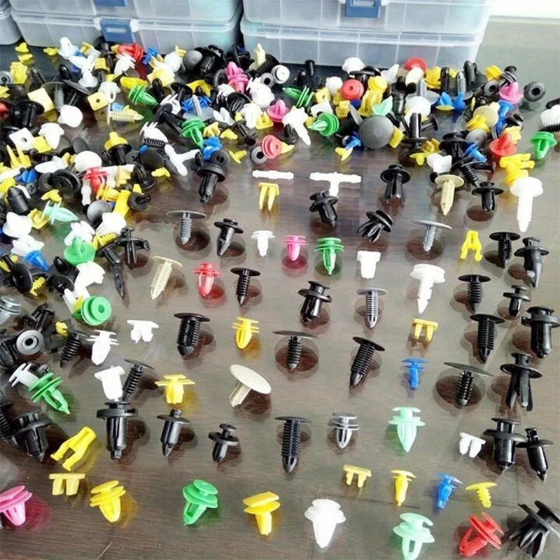 100pcs Universal Vehicle Mixed Fastener Rivet Clips, Plastic Panel Expansion Screws, Bumper Retainers, Qme