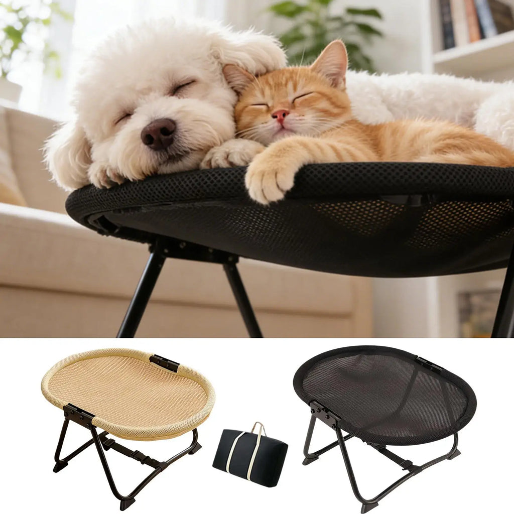 Dog Cot Bed Foldable Breathable Pad Indoor Camping Cat Beds Small Qme