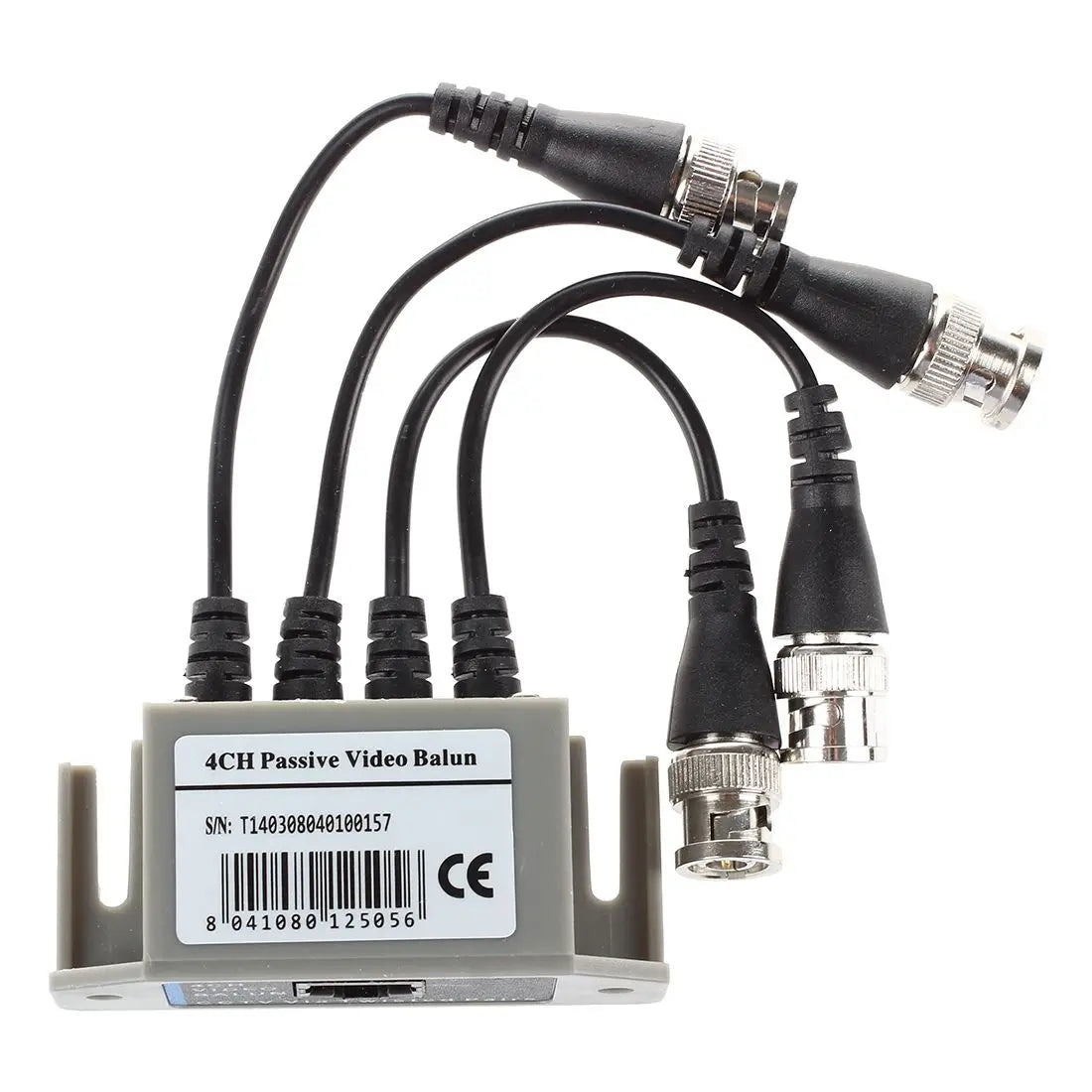 4-Channel Video Balun BNC UTP CAT5 Transmitter for CCTV/ Surveillance Camera Trend Qme black