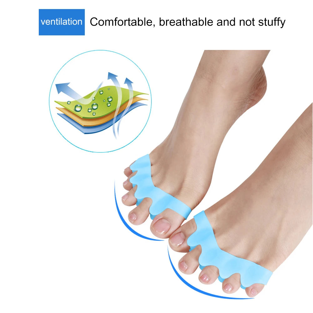 2 Soft Reusable Elastic Toe Separator Comfort Foot Spacer Pad Adult Qme