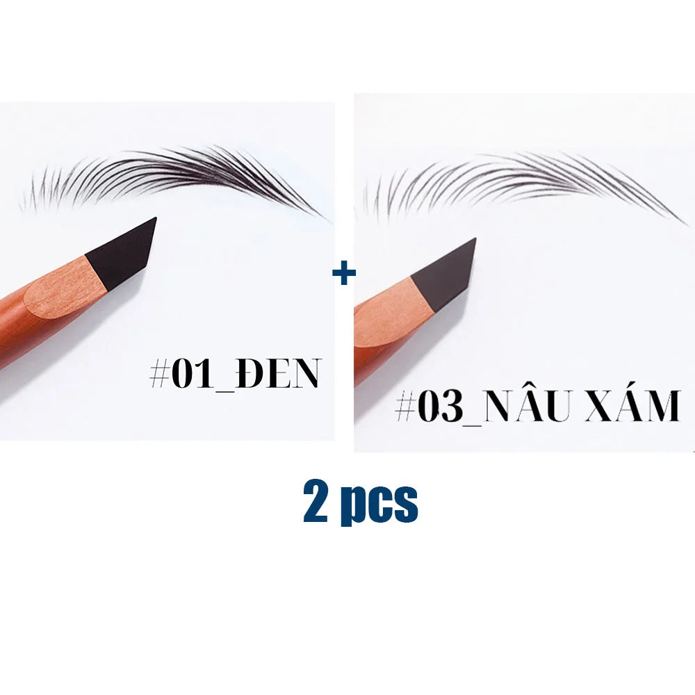 Hard Eyebrow Pencil - Waterproof, Long-lasting, Matte Finish, Smooth & Blendable For Natural Looks Qme F305-3-1