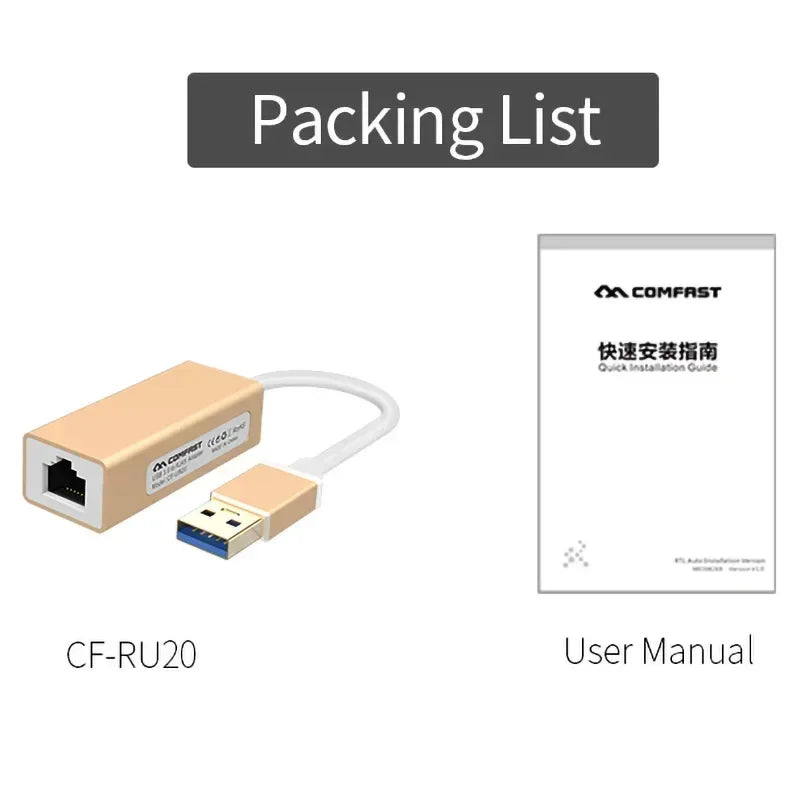 USB Type-C To Ethernet RJ45 Lan Network Card, 10/100Mbps, External Wi, for MacBook, Windows 7/8/10 Laptop, USB C Ethernet Adapte Qme