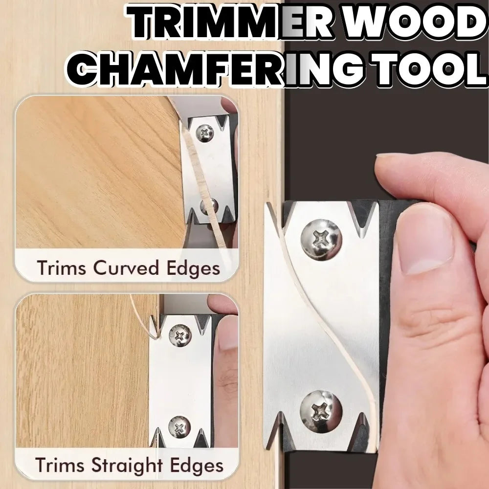 Trimmer Wood Chamfering Specialty Edge Banding Trimmer Wood Chamfering Fillet Scraper Board Deburring Tool Woodworking Tools Qme