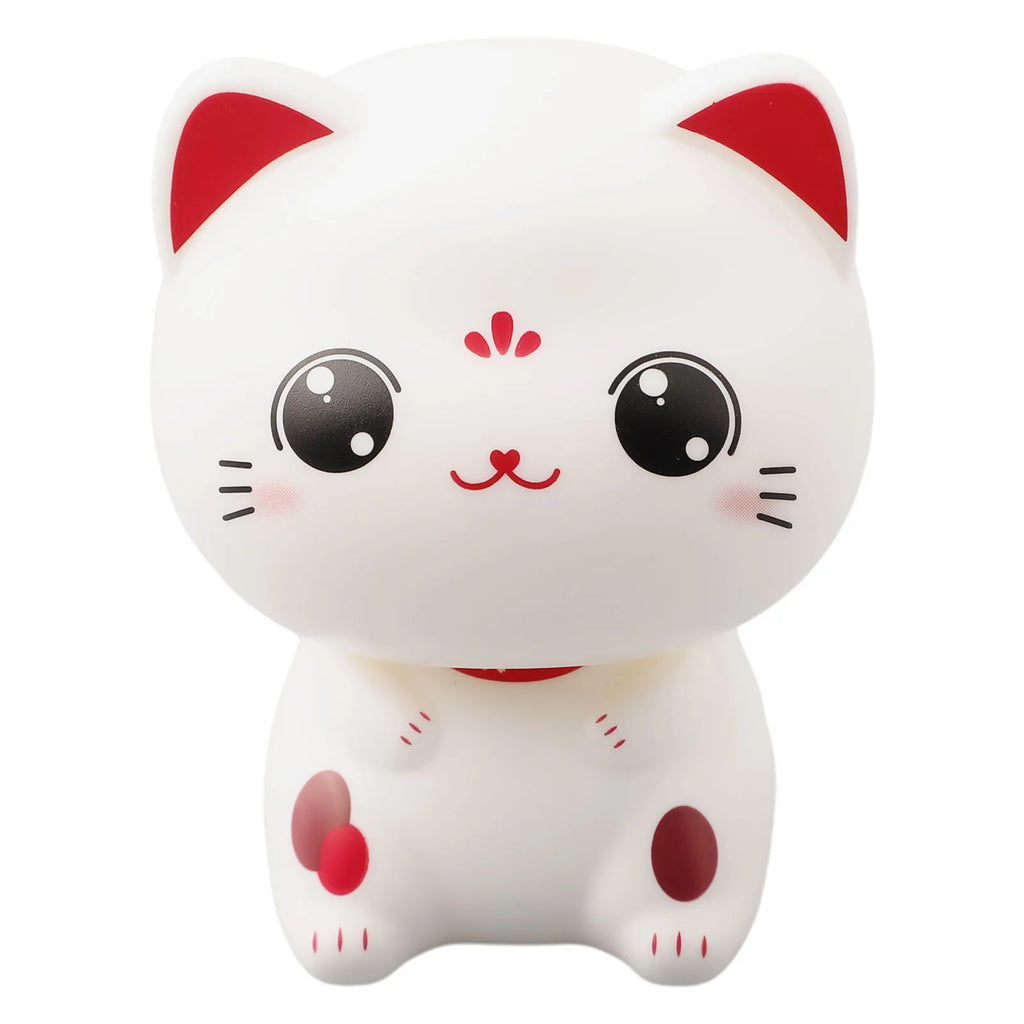 1pcs Solar Powered Automatic Nodding Cute Cat Outline Design And Smiling Eyes Cat For Home Office Car Decordesktop Ornament Qme A
