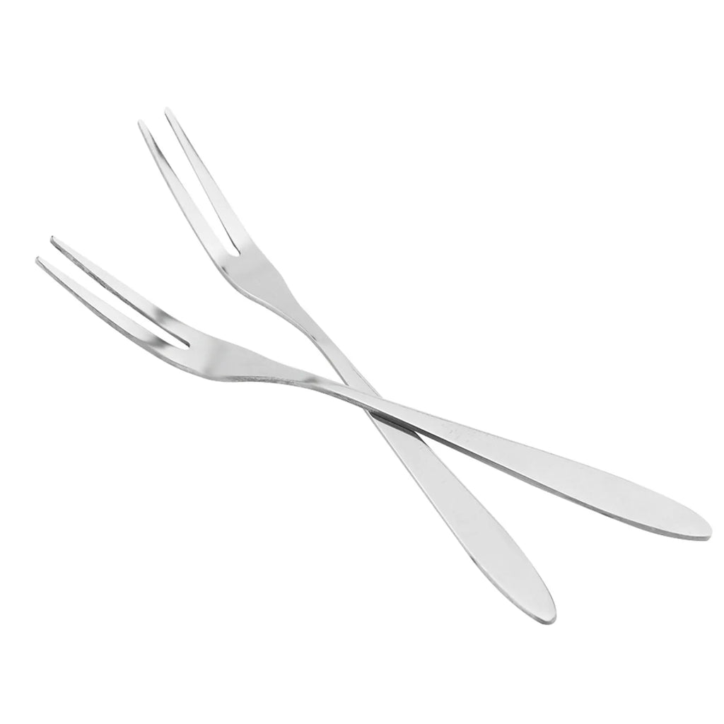 20Pcs Stainless Steel Fruit Fork Set Long Handle Dessert Forks Cake Serving Picks for Party Home Kitchen Tableware Qme