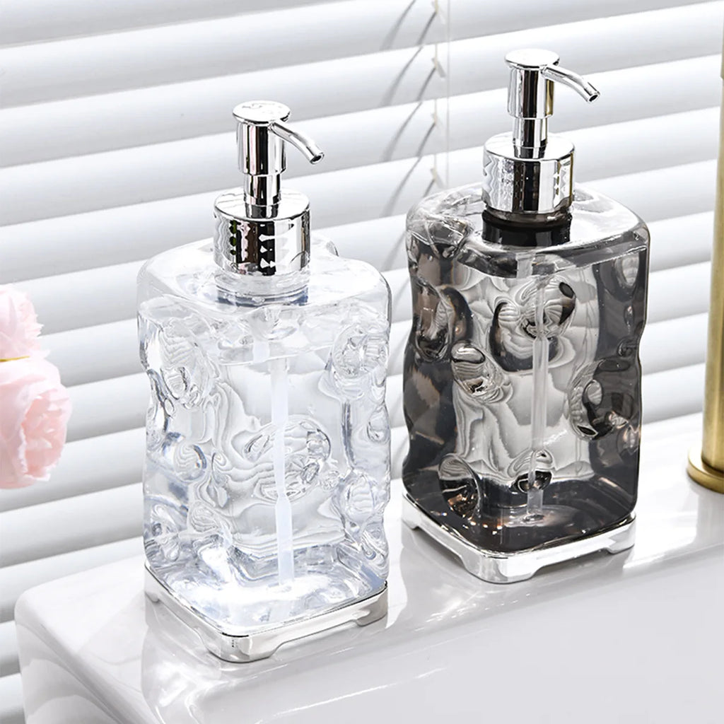 2-Piece Press-type Travel Dispenser Bottle,Foaming Bottle for Bathroom Shampoo Shower Gel Hand Soap,Toiletries Storage Container Qme