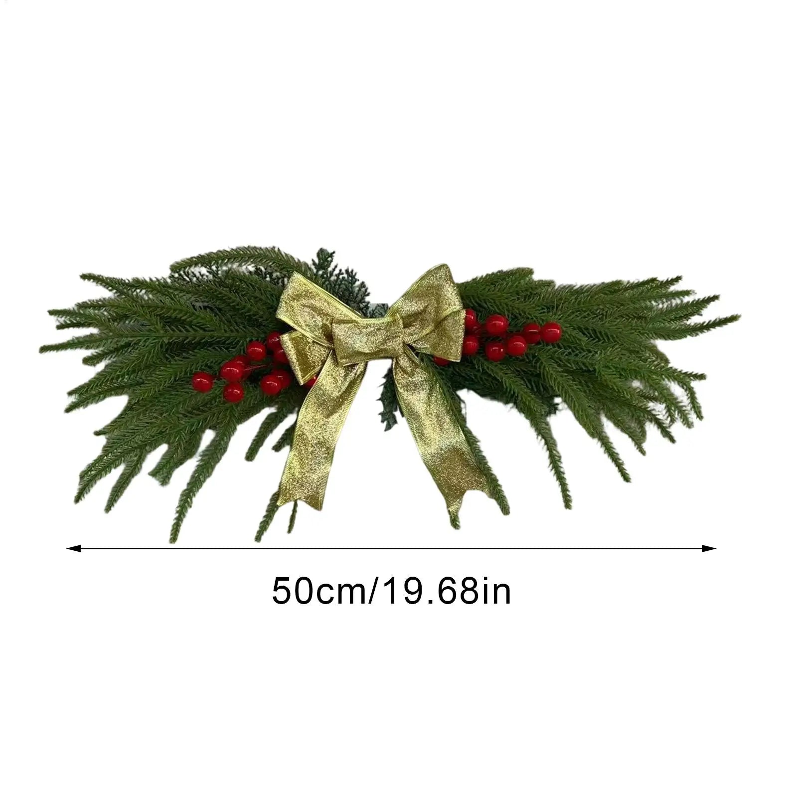 Christmas Wreath Artificial Greenery Winter Door Decorations Mirror Qme