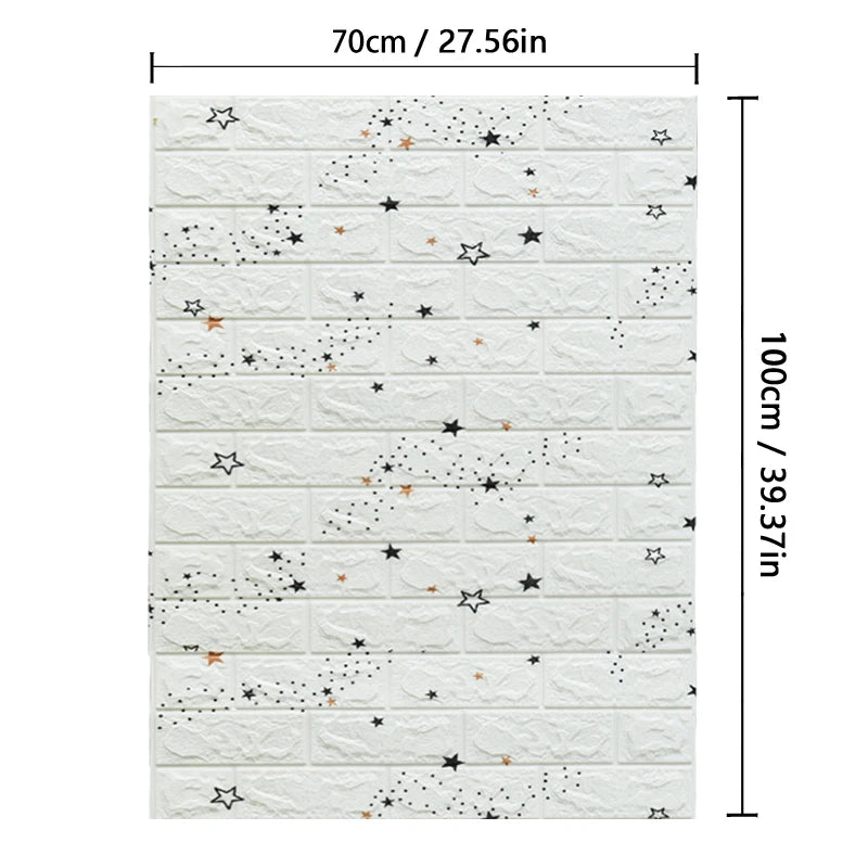 3D Wallpaper for Walls Self Adhesive Waterproof Wall Stickers Home Decoration Decorative Wall Panel European Room Decoration Qme g 70x100cm-5pcs