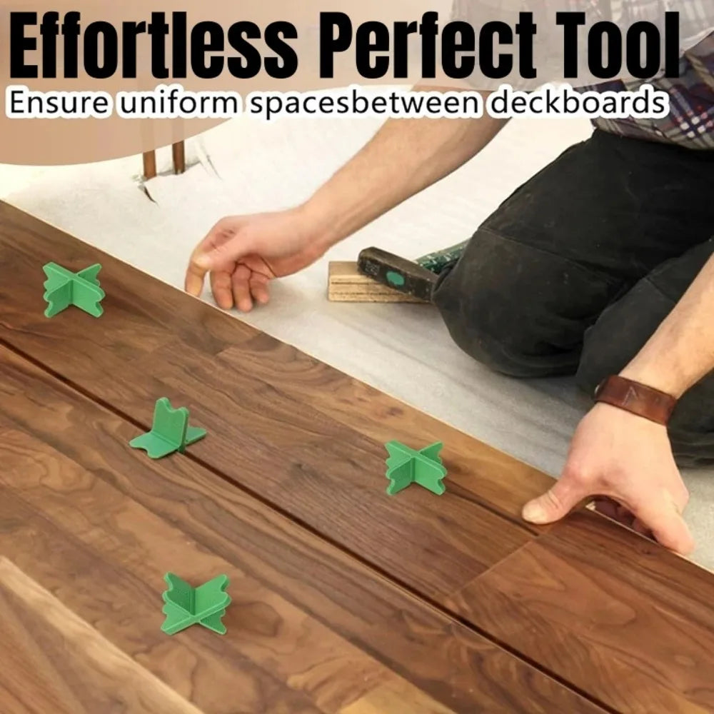 1-8PCS Deck Spacer Tool Set 4 Size Gap Green Deck Spacers Reusable Wood Composite Decking Installation Alignment Leveling Gasket Qme