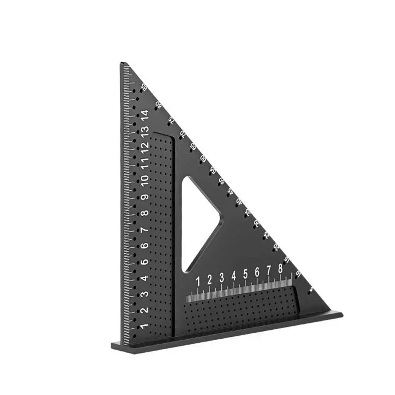 A02F-Wear Resistant Aluminium Alloy Angle Ruler For Carpentry Woodworking Clear Scale Marking For Home For Family Workshop Qme As Shown