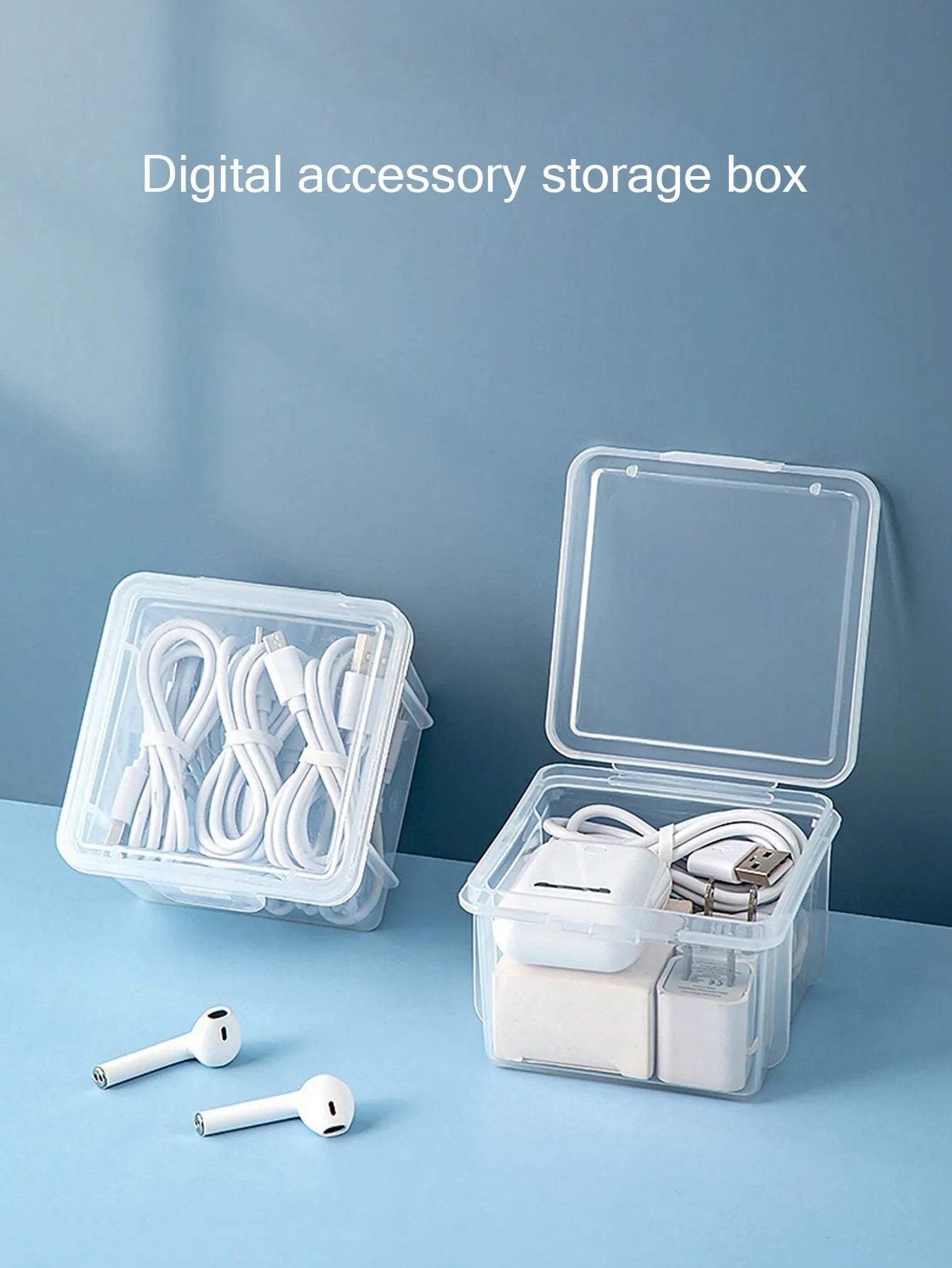 Data Cable Storage Box Mobile Phone Charging Head USB Flash Drive Qme