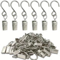 20pcs Of S-shaped Hooks for Curtains, Hangers for Draining Sinks And Camping Tents, Art And Craft Displays, Qme Silvery