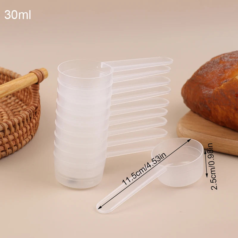 15 25 30 Transparent Plastic Milk Powder Spoon ML Graduated Kitchen Qme 15g 30ml