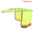Summer Sun Shade Safety Hard Hat Neck Shield Helmets Reflective Brim Qme F